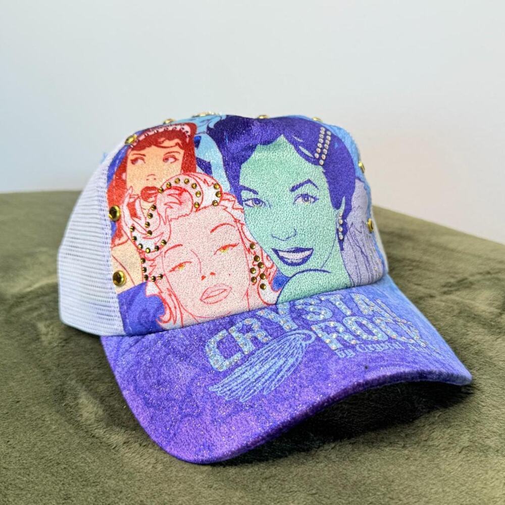 Rare Vintage Purple Velvet Trucker Hat